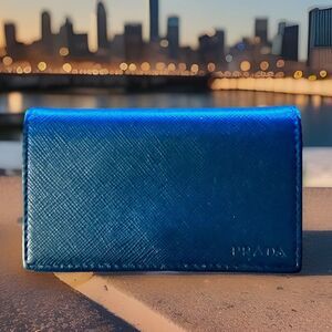 Prada 2MC122 Saffiano Leather Card Holder Business Card Case Men Women Baltico